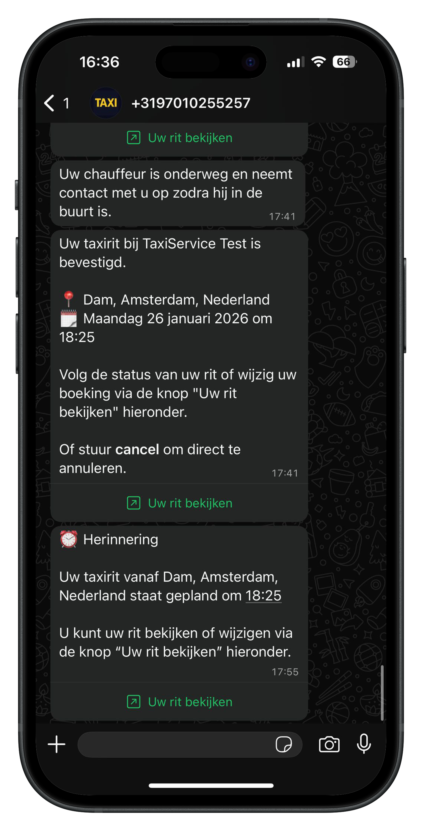 WhatsApp Tracking voor Klanten